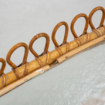 A rattan and glass flower table.