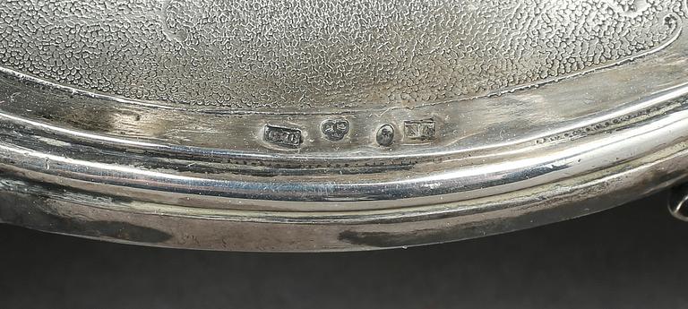 UPPSATSSKÅL, 830 silverhalt, C F Carlman, nyrokoko, Stockholm, 1891. Vikt ca 2560 g.