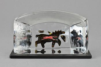 SKULPTUR, glas, Bertil Vallien, Kosta Boda, sign, 1900-tal.