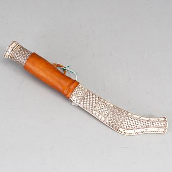 BERTIL ANDERSSON, a sami reindeer horn knife, Jokkmokk, signed.