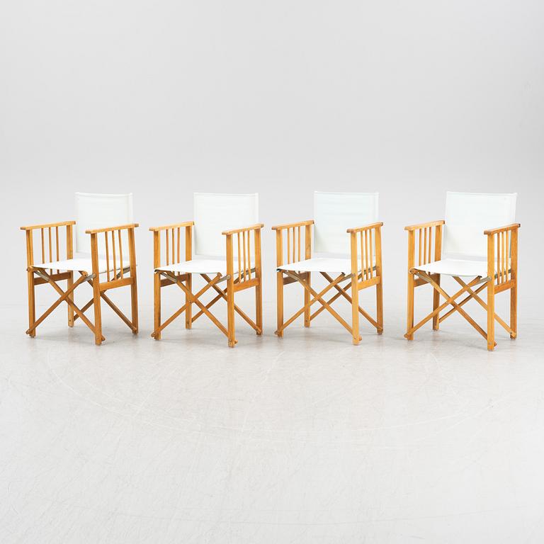 A set of four director's chairs from Hyllinge Möbler, Danmark.