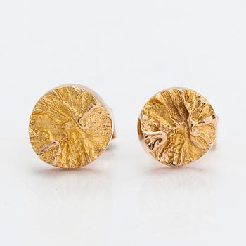 Björn Weckström, a pair of 14K gold earrings, 'Swirls', for Lapponia.