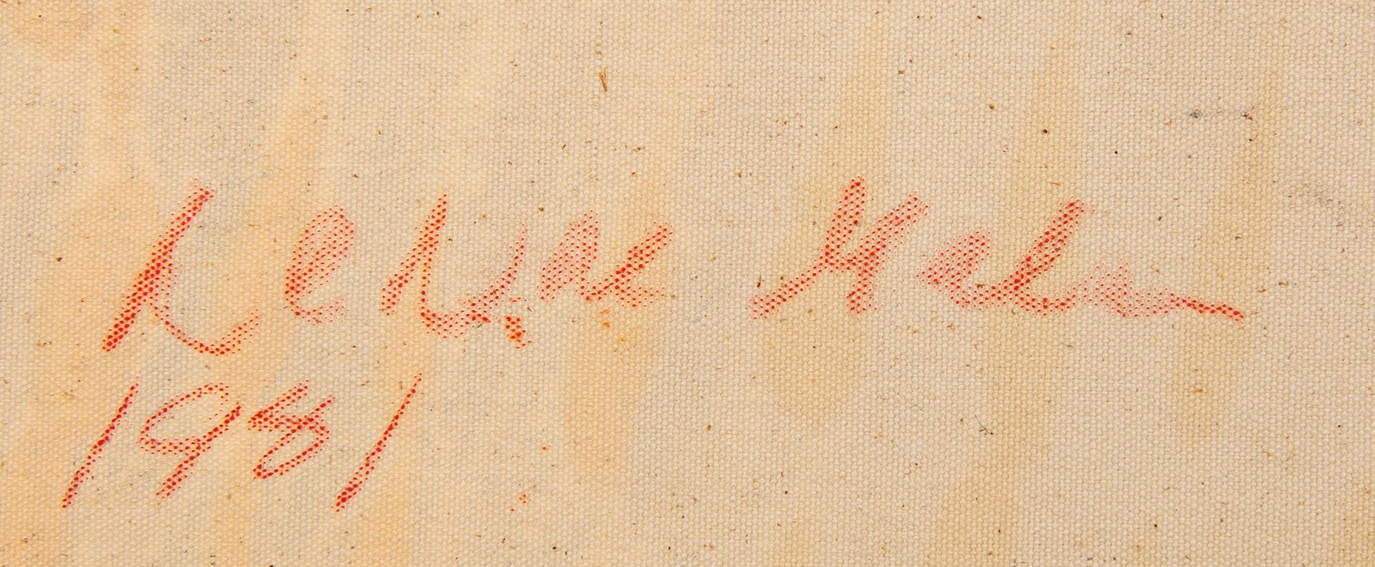 Lenore Malen, Lenore Malen, mixed media on canvas, on verso signed and dated -81.