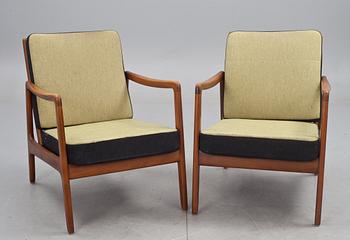 KARMSTOLAR, ett par. Ole Wanscher, France & Daverkosen, Danmark, 1900-talets mitt.
