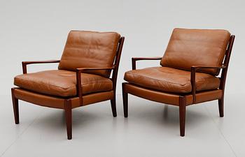 FÅTÖLJER, 1 par, Arne Norell, 1900-talets andra hälft.