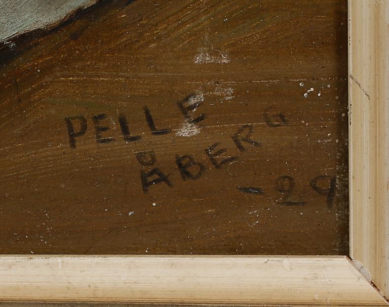 PELLE ÅBERG, tillskriven, olja på pannå, signerad och daterad -29.