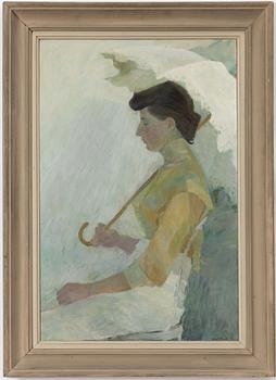 Birgit Forsell, 'Ung kvinna med parasoll (Young woman with parasol)'.