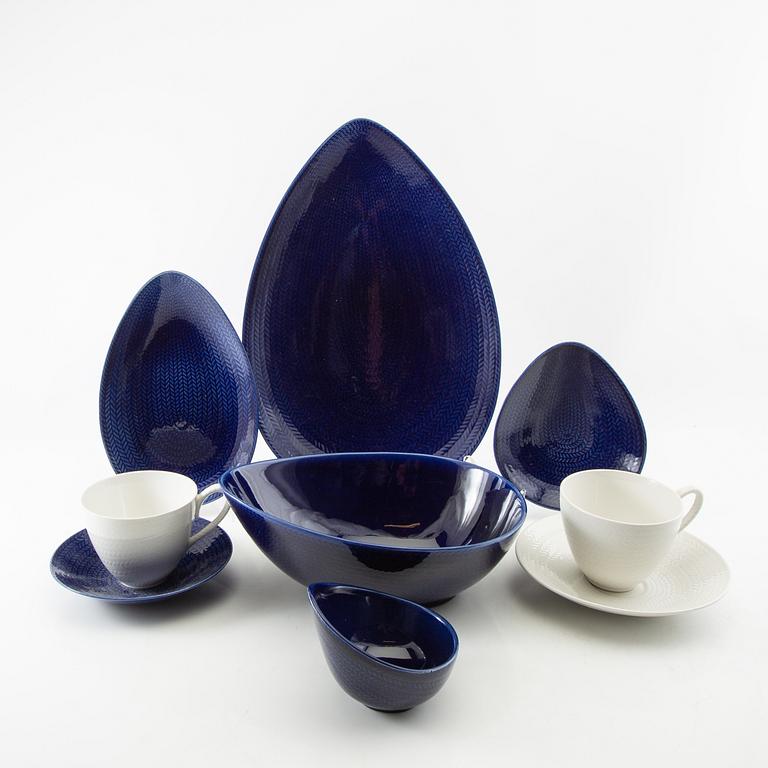 Hertha Bengtson, service pieces, 41 pieces, "Blue Fire", Rörstrand.
