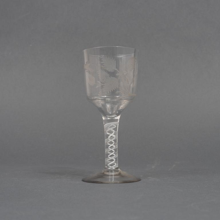 An Anglo-Irish 18th century wine glass.