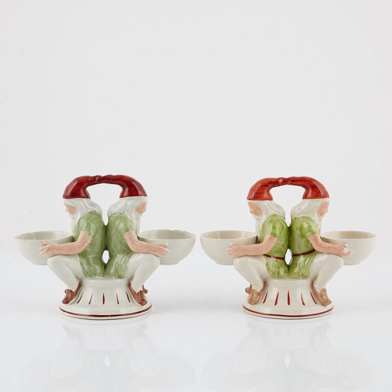 Alf Wallander, saltkar, ett par, jugend, Rörstrand, 1900-talets början.