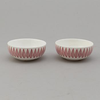 STIG LINDBERG, kaffeservis, 15 delar, porslin, "Salix", Gustavsberg.