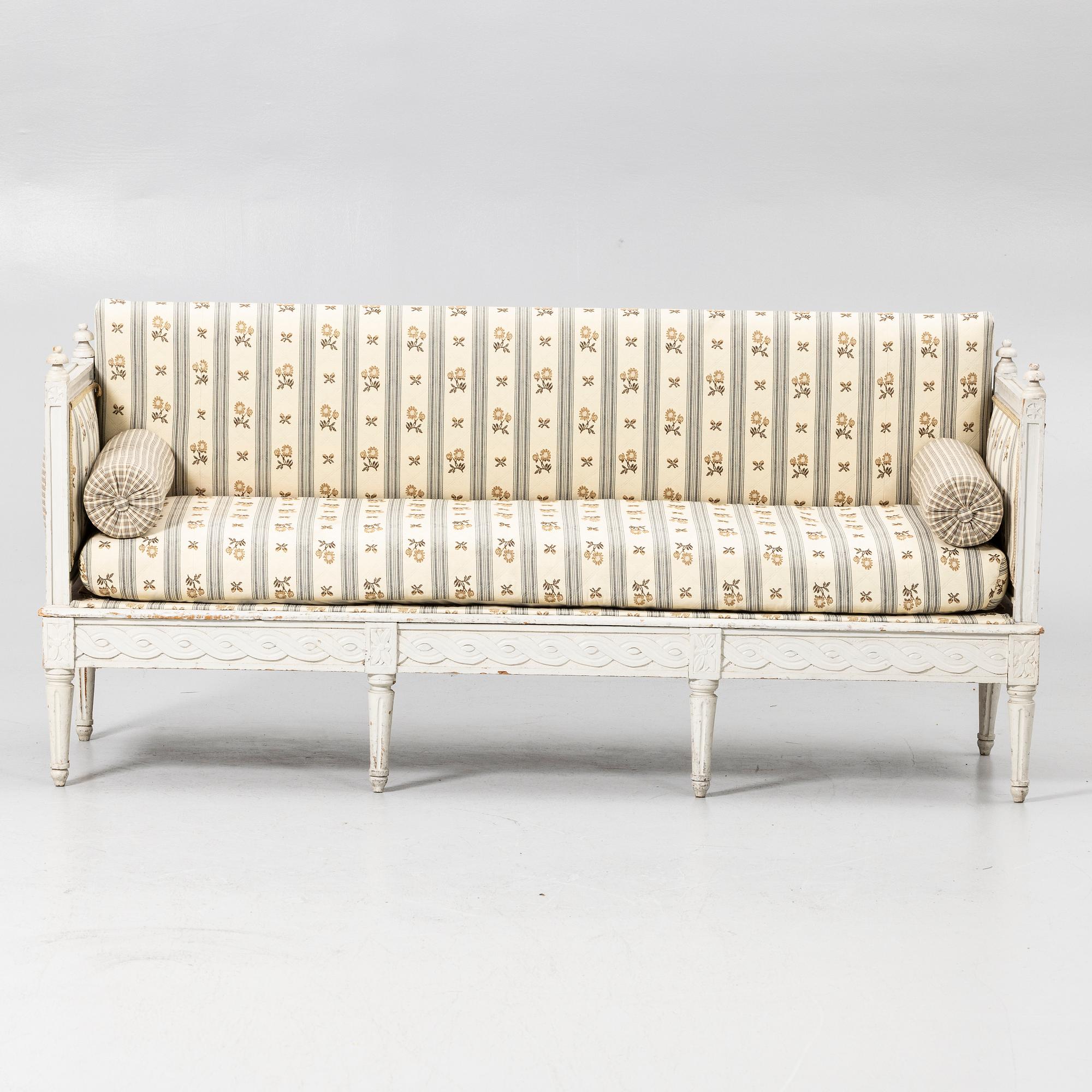 Soffa, gustavianskt provinsarbete, 1700-tal.