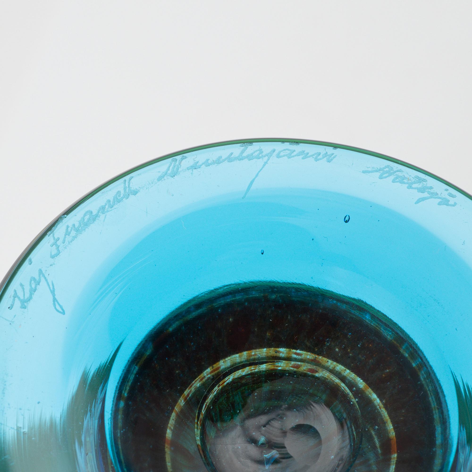 Kaj Franck, pokal, glas, signerad Kaj Franck Nuutajärvi Notsjö.