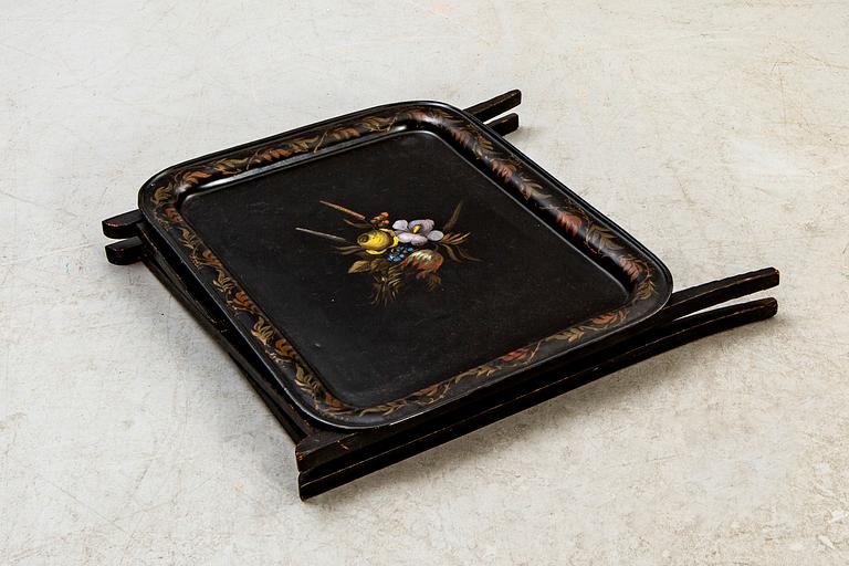 Tray with table / stand, first part of the 20th century.