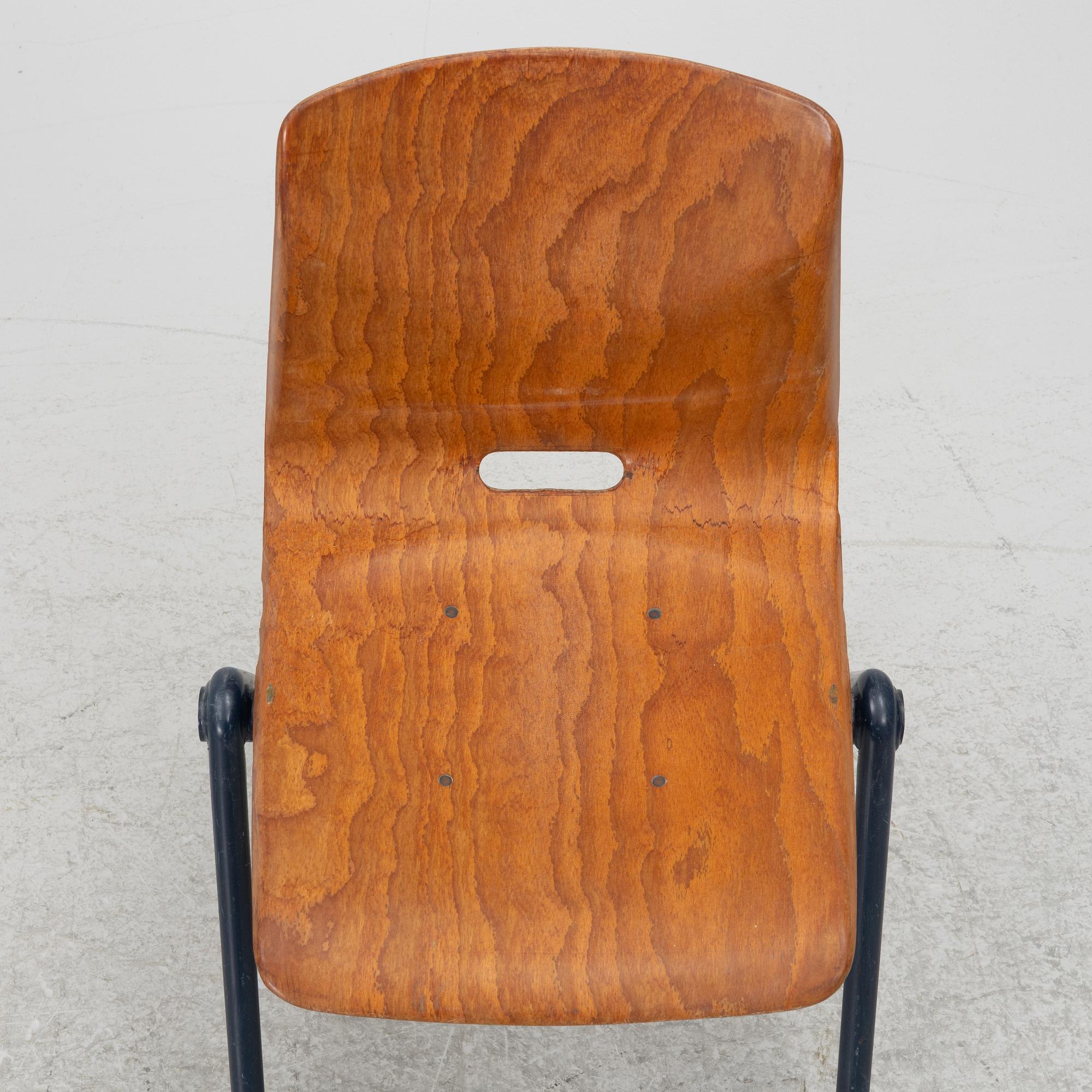 Stolar, 6 st, "Thur-Op-Seat", Pagholz, Västtyskland, 1960/70-tal.