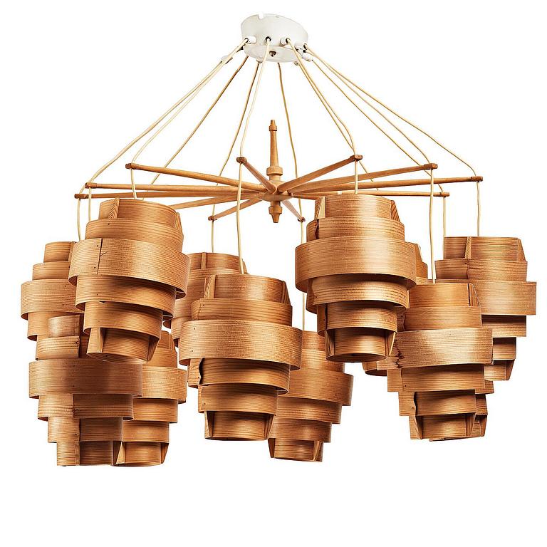 HANS-AGNE JAKOBSSON, a 'Festivus' chandelier, model 'T478/A', for AB Ellysett, Markaryd, Sweden 1960's.