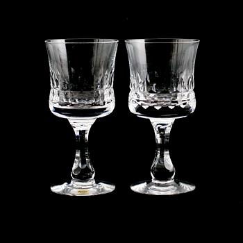 RÖDVINSGLAS, 12 st, "Prince", Göran Wärff, Kosta.