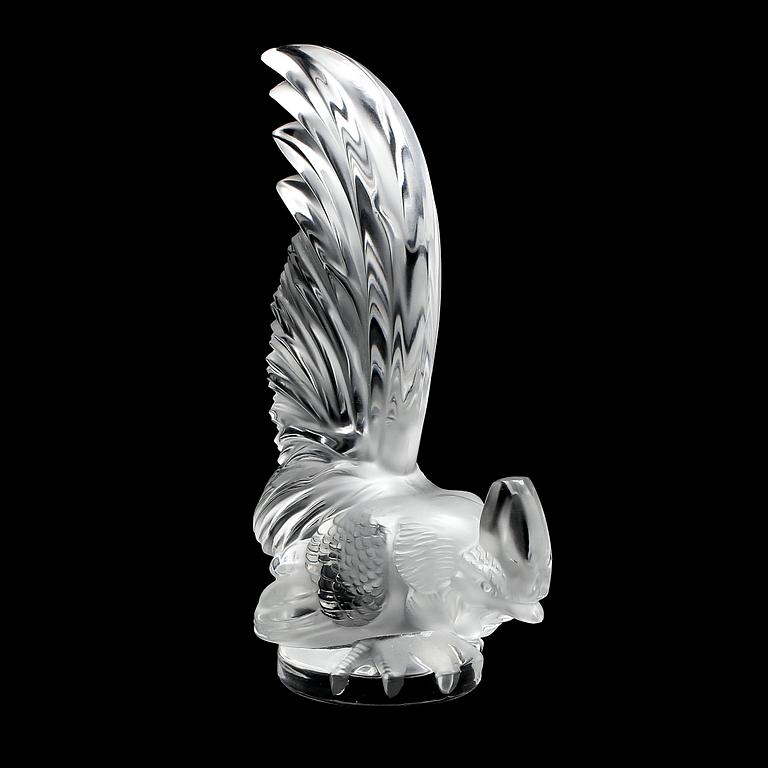 FIGUR, glas, Lalique, 1900-talets andra hälft.