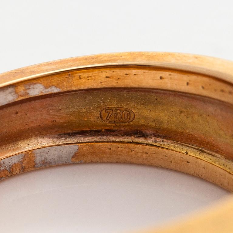 Ring, briljantslipad svart diamant, 18K guld och vitguld.