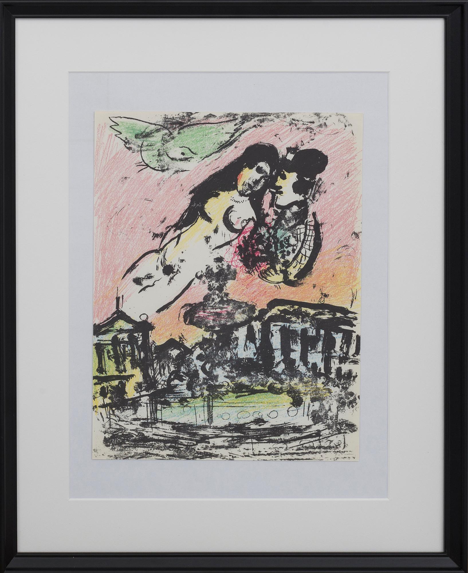 MARC CHAGALL, colour lithographe, unsigned, from Chagall Lithographe II.