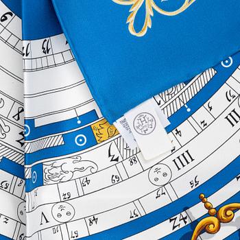 Hermès, a 'Dies et Hore'/'Astrologie' twill silk scarf.