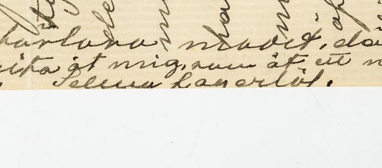 Selma Lagerlöf, Brev från Selma Lagerlöf till John Bauer om Nils Holgersson.