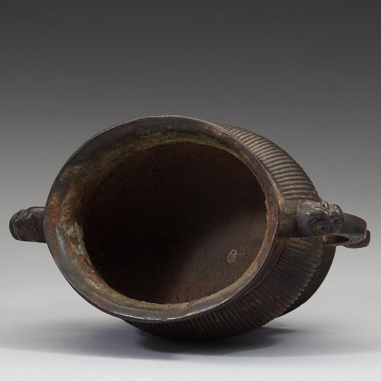 A bronze censer, Ming dynasty (1368-1644).