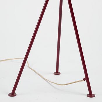 Greta Magnusson Grossman, a burgundy red "Grasshopper" floor lamp model "G-33", Bergboms, Malmö, 1950s.