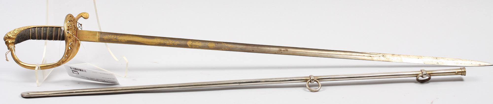 SABEL, (pallasch), officer, Sverige 1880-90-tal.