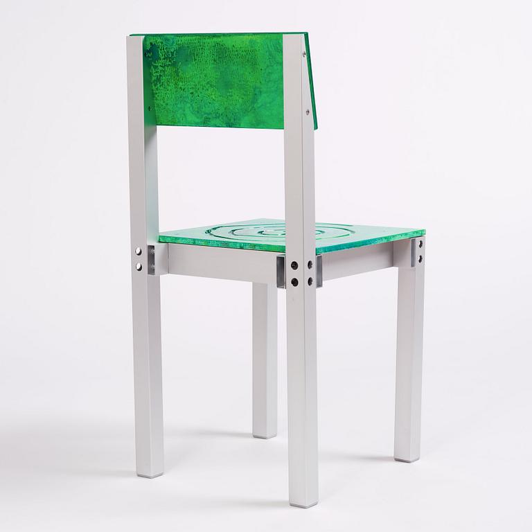 Fredrik Paulsen, stol, unik, "Chair One Open Air, Morning Light", JOY, 2024.