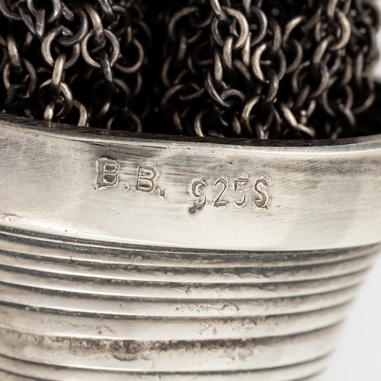 Collier och armband, silver.