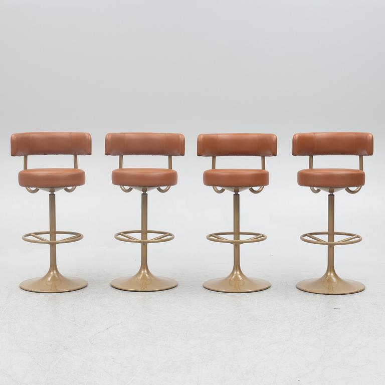 Börje Johanson, four 'Jupiter' bar stools, Johanson Design, second half of the 20th century.