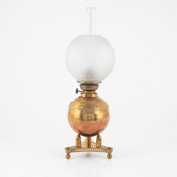 A kerosene lamp, Gusums bruk, Sweden, circa 1900.