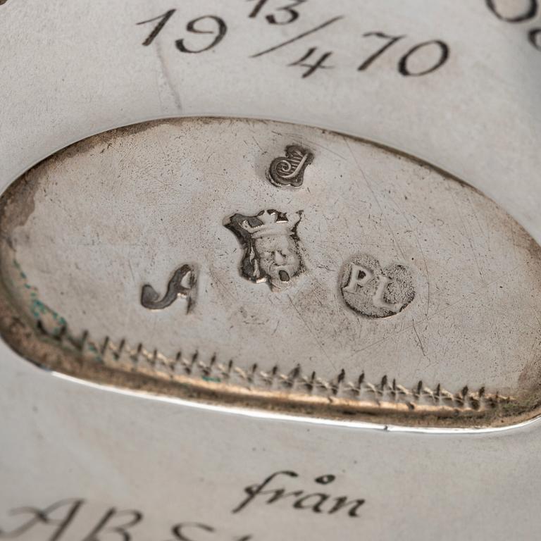 A Swedish early 18th century parcel-gilt silver beaker, mark of Petter Ersson Lund, Stockholm 1713.