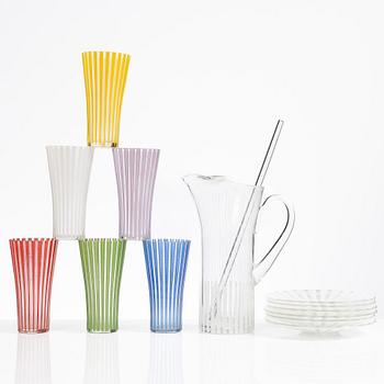 Bengt Orup, a 13-piece 'Strikt' glass service, Johansfors, mid-20th Century.