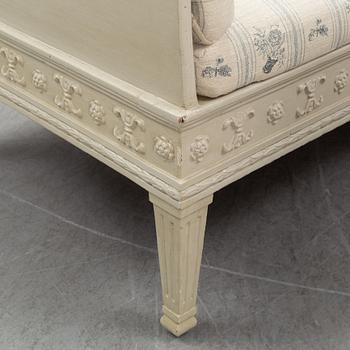 A Gustavian sofa, end of the 18th Century.