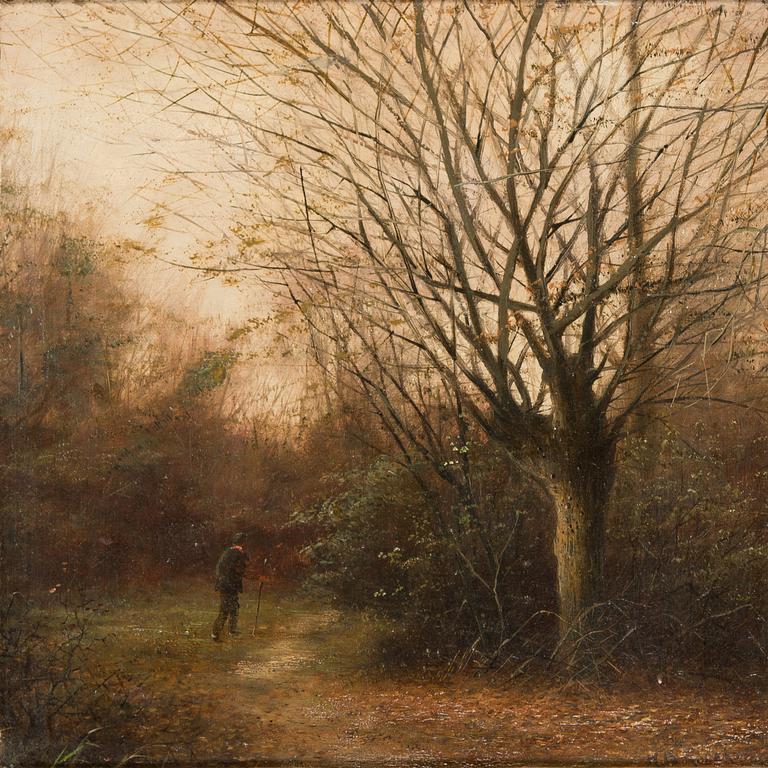 Hendrik Barend Koekkoek, olja på duk, uppfordrad på pannå, signerad.