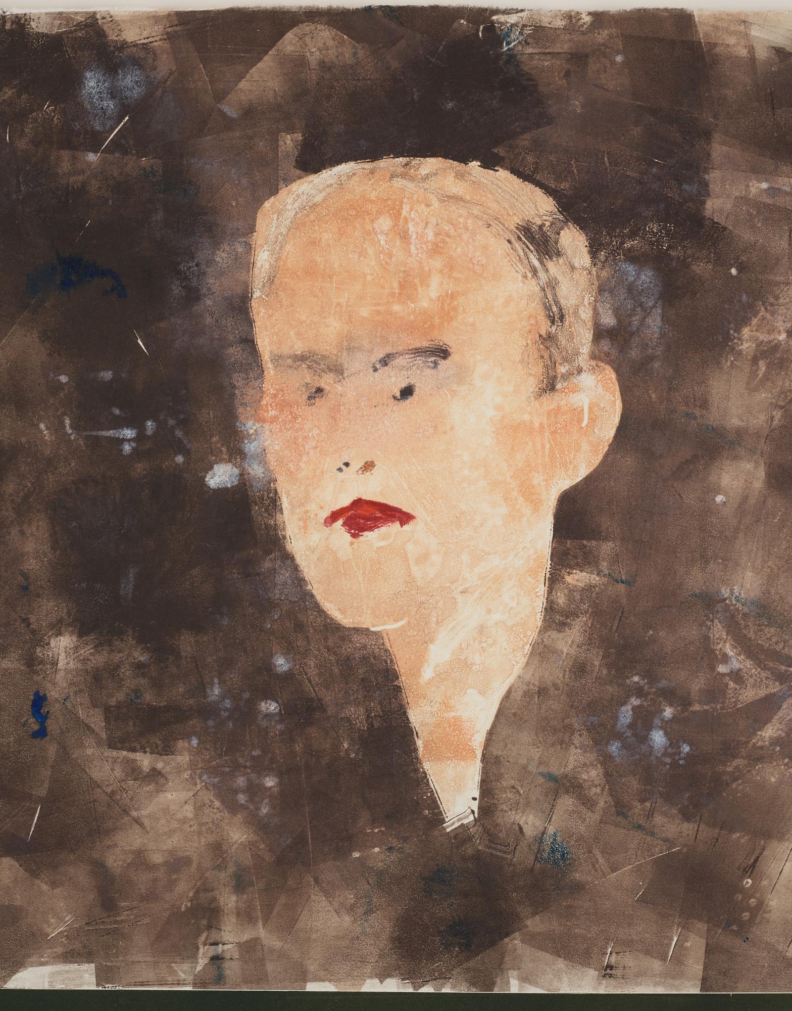 LENNART ASCHENBRENNER, mixed media on paper. Signed and dated 03.