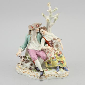FIGURIN, porslin, Meissen, 1900-tal första kvartal.