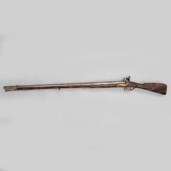A flintlock shotgun, circa 1800.