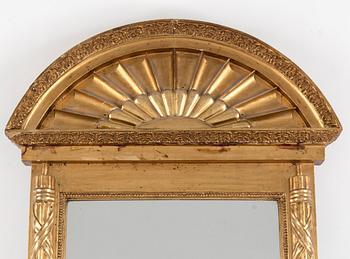 MIRROR, Empire, marked Carl Gustaf Fyrwald, active 1776-1816. Stockholm hallmark.