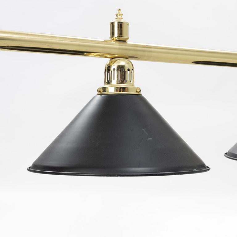 A set of lamps for a pooltable, 20th Century.