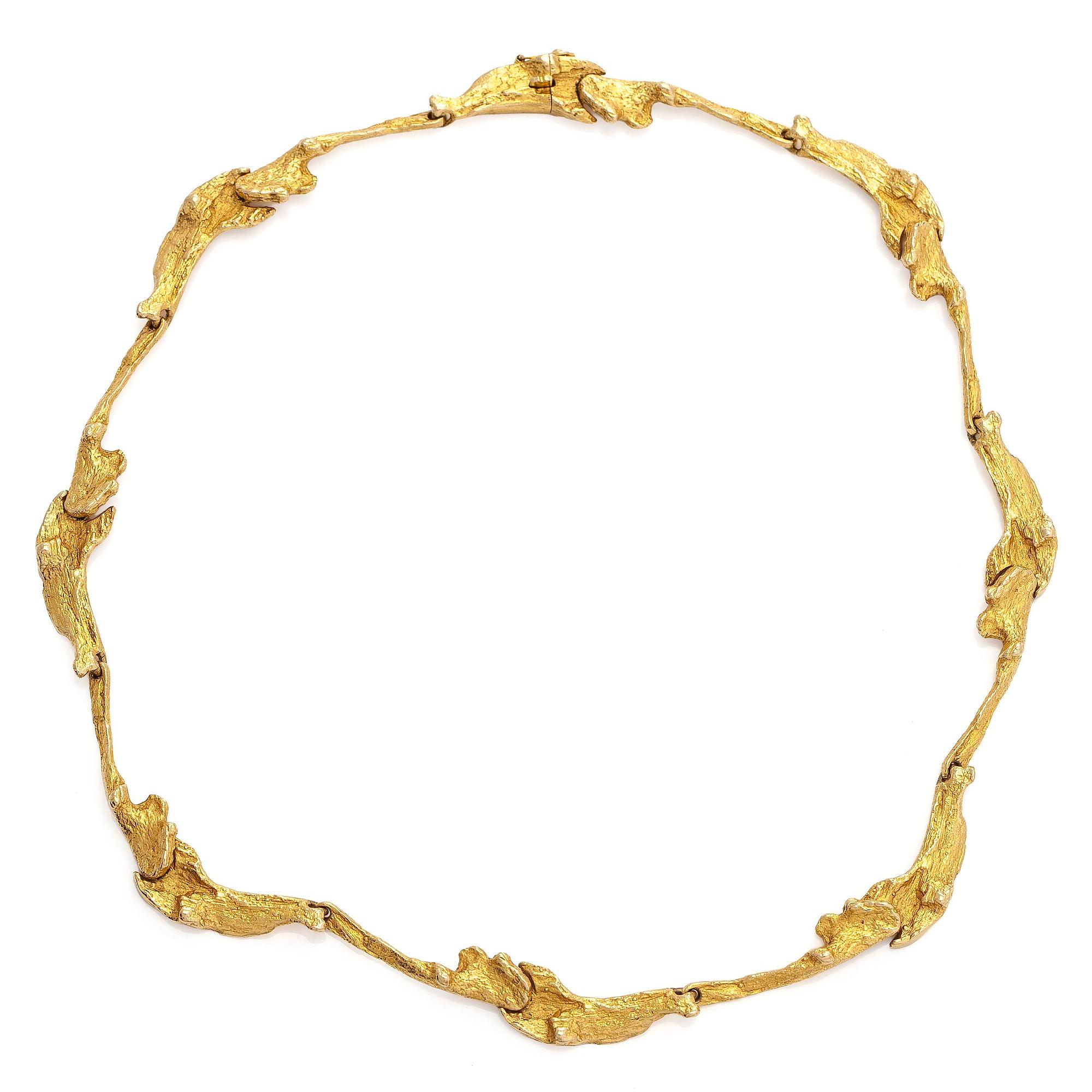 Björn Weckström, Collier, "Mariehand", 18K guld, Lapponia 1991.