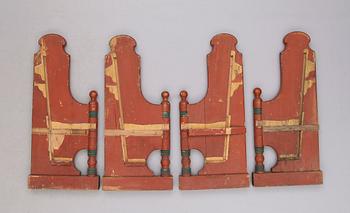 KYRKBÄNKSGAVLAR, 4 st, 1800-talets andra hälft.