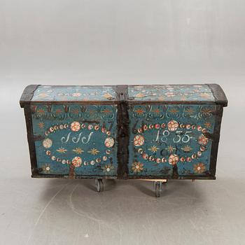 A Swedish painted coffin dated 1835.