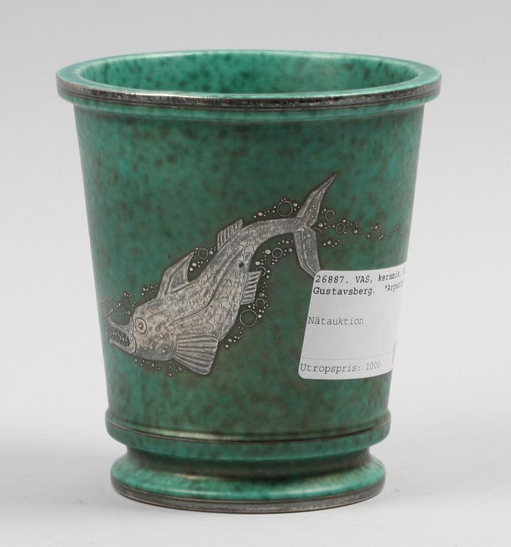 VAS, keramik, "Argenta", Wilhelm Kåge, Gustavsberg.