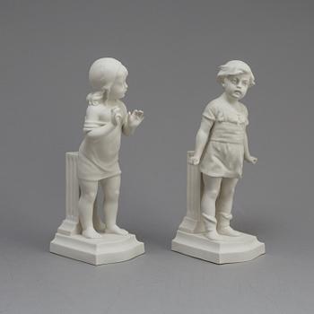TWO PARIAN FIGURES, Gustafsberg 1911 and 1920.