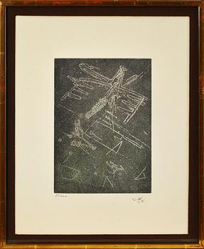 ROBERTO MATTA, färgetsningar, 5 st, sign o numr 83/100.