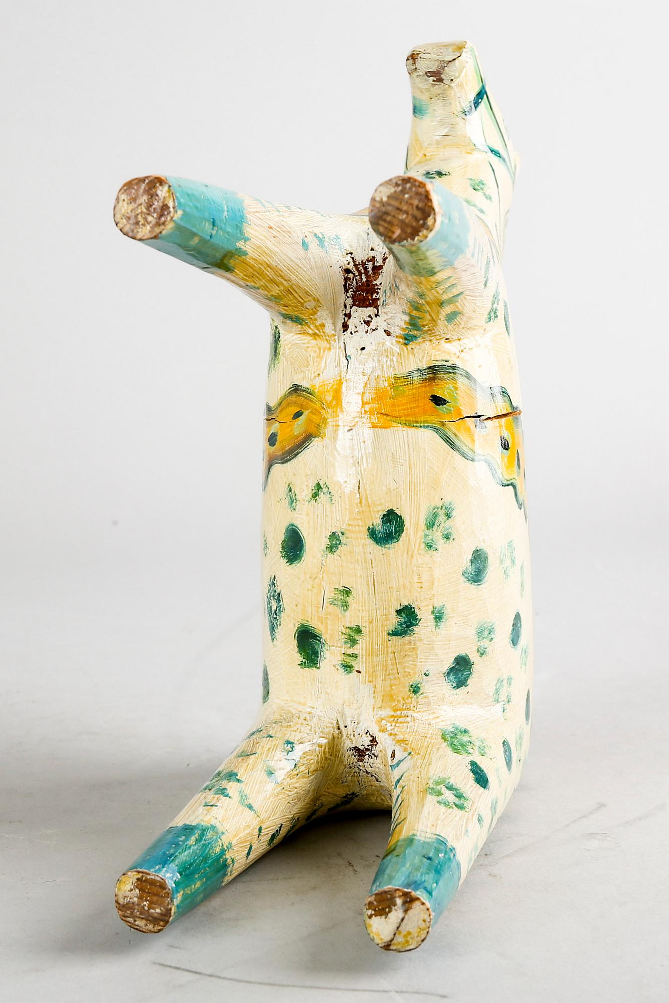 An early 20th century wooden horse, "Dalahäst".