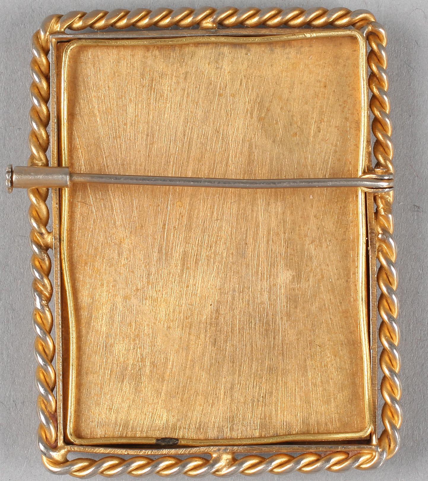 MINIATYRMÅLNING, måleri på ben. Monogramsign, trol Frankrike, 1800-tal.